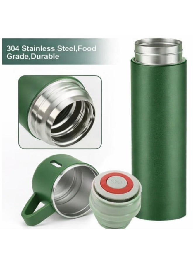 Vacuum Flask كوب ترمس أصلي سعة 500 مل مع 3 أكواب -اخضر - Image 4